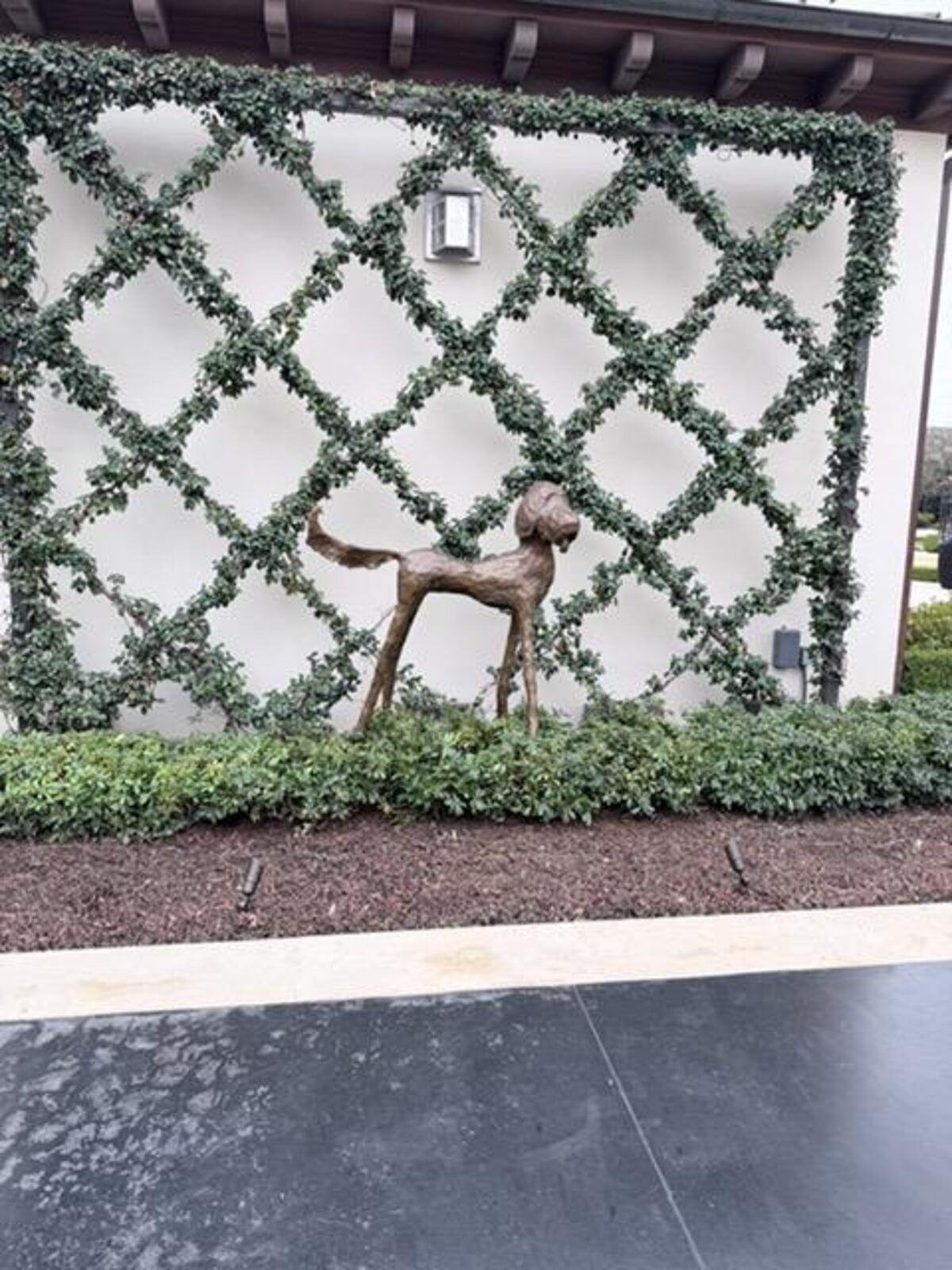 Entry feature during the day